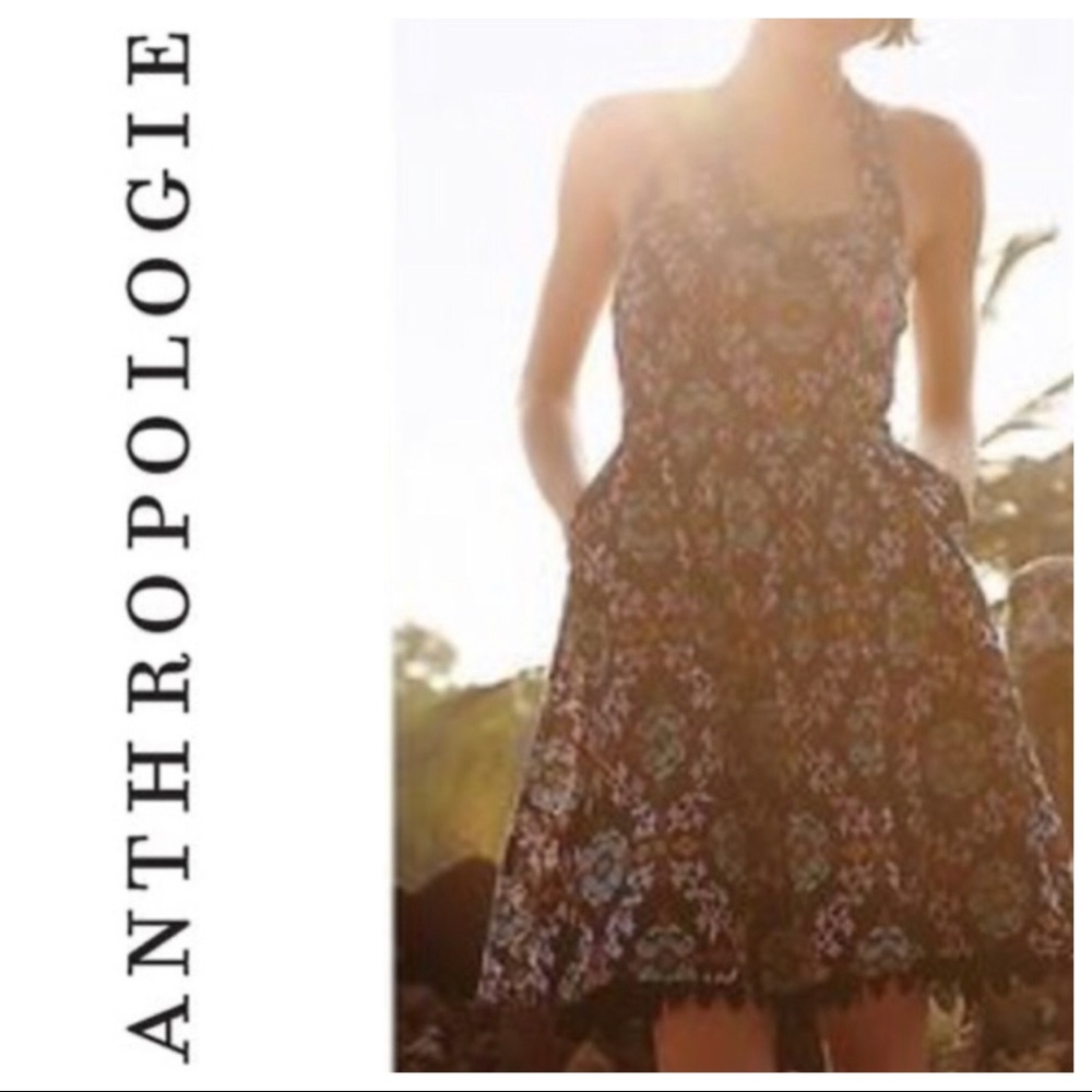 Anthropologie halter dress
